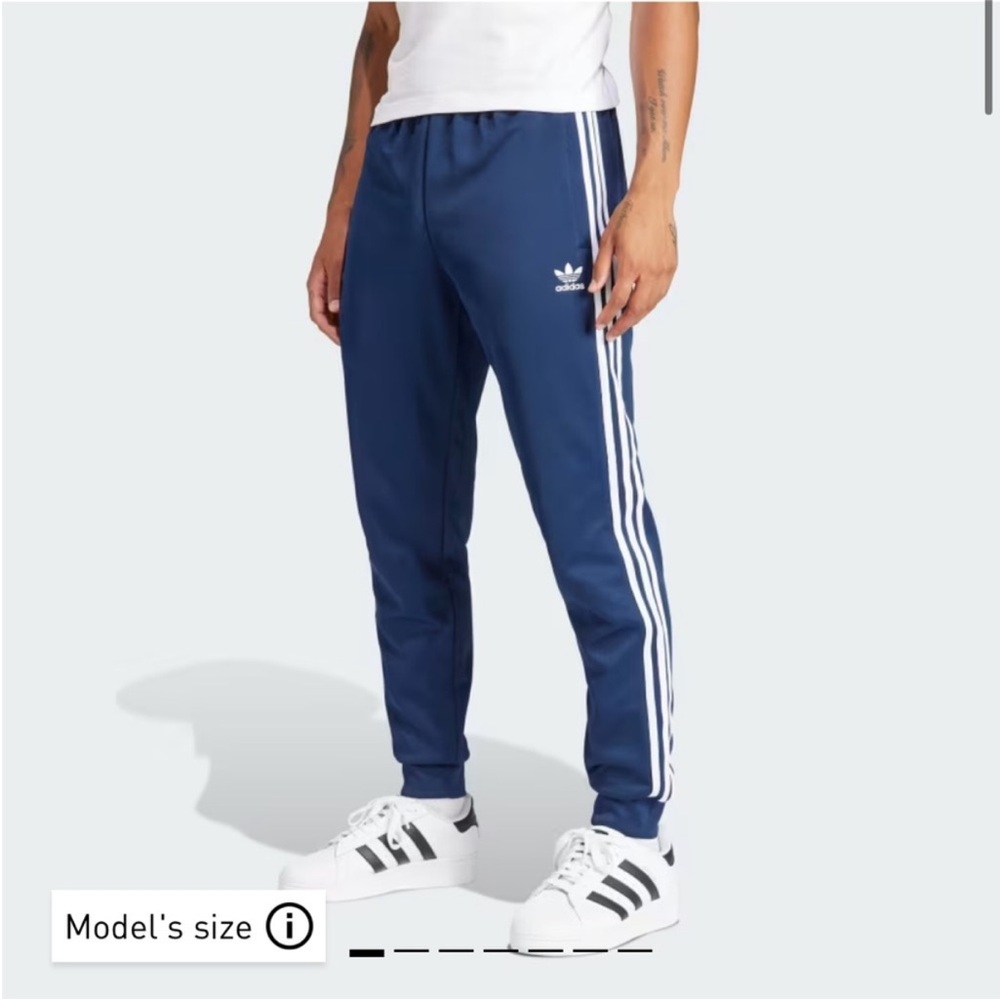 Adidas Men's Joggers with White Stripes